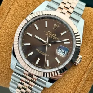 Rolex Datejust 41mm Steel & 18K Rose Gold Chocolate Dial 126331