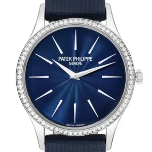 Patek Philippe 33mm Ladies Calatrava Watch Blue Dial 4897G