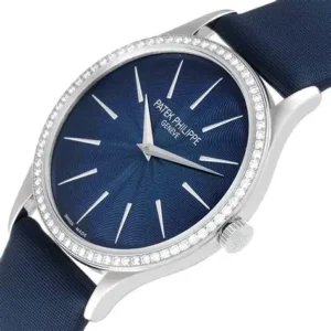Patek Philippe 33mm Ladies' Calatrava Watch Blue Dial 4897/300G