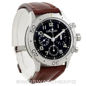 Breguet Swiss watch Brand Type XX Black Dial Silver Watch for Men